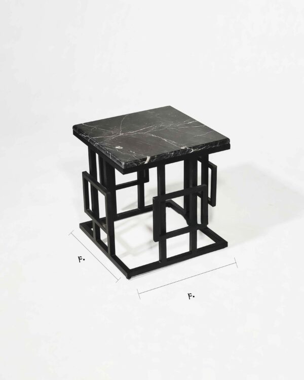 میز سنگی آرورا با پایه فلزی